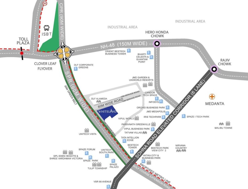 sco plots gurgaon Map